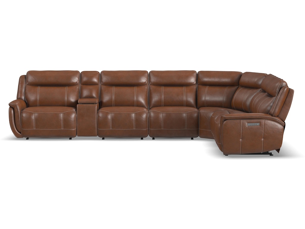 Swift Power Reclining Sectional with Power Headrests and Lumbar
