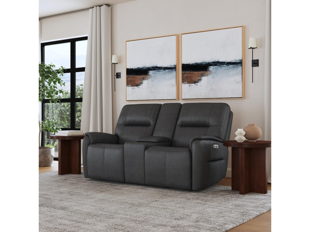 Wilson Power Reclining Loveseat with Console and Power Headrests