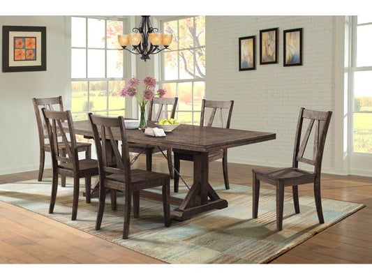 Elliott Table with 6 Wood Chairs