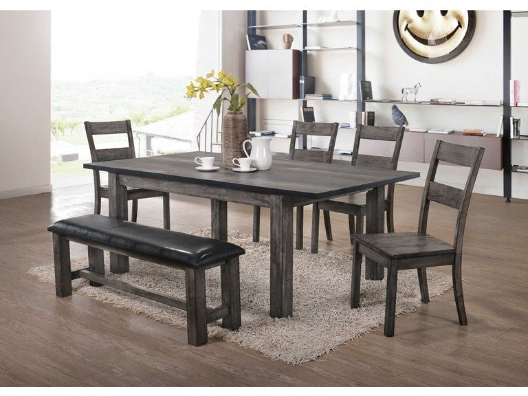 Faris Table with 4 Chairs and Bench