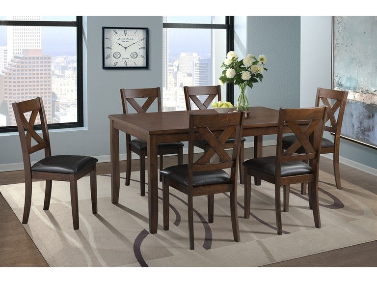 Legond Table with 6 Chairs Cherry