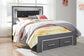Lodanna Full Panel Bed with 2 Storage Drawers with Mirrored Dresser and 2 Nightstands