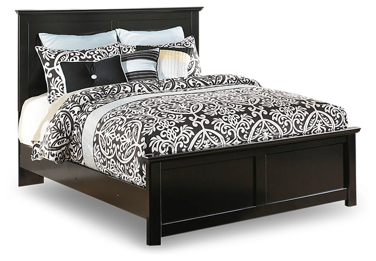 Maribel King Panel Bed with Mirrored Dresser and 2 Nightstands
