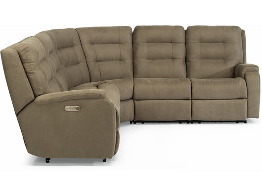 Arlo Power Reclining Sectional with Power Headrests and Lumbar