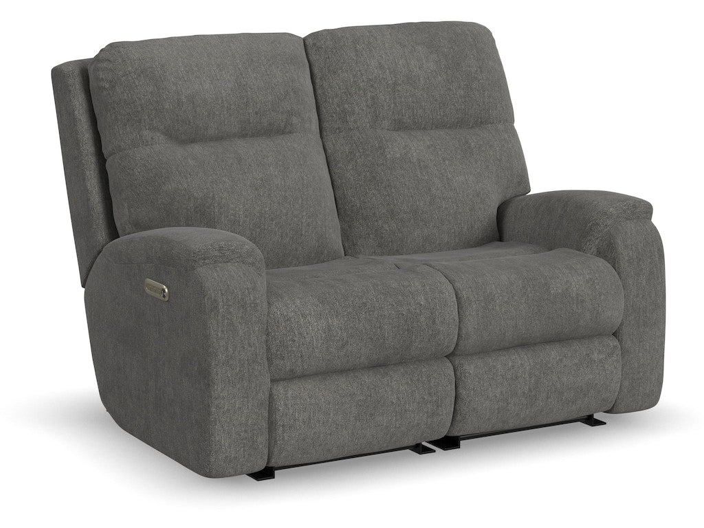 Penn Power Reclining Loveseat with Power Headrests and Lumbar