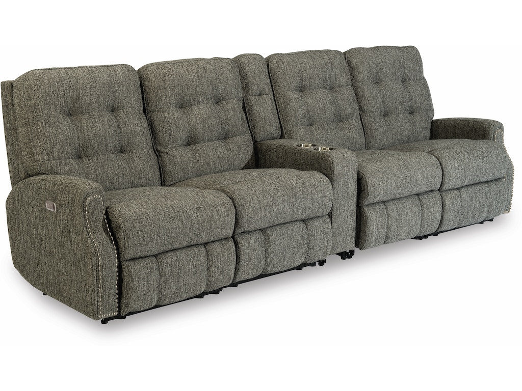 Devon Power Reclining Sectional with Power Headrests