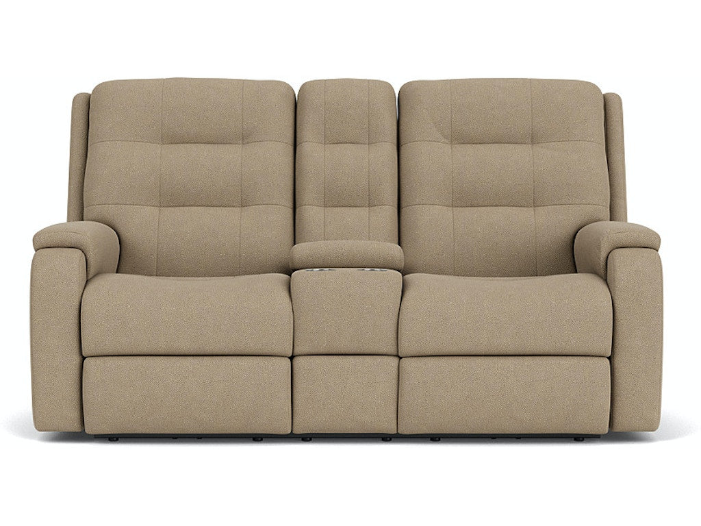 Arlo Power Reclining Loveseat with Console and Power Headrests and Lumbar