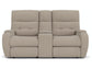 Strait Power Reclining Loveseat with Console and Power Headrests
